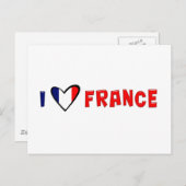 Ik hou van Frankrijk Briefkaart (Voorkant / Achterkant)