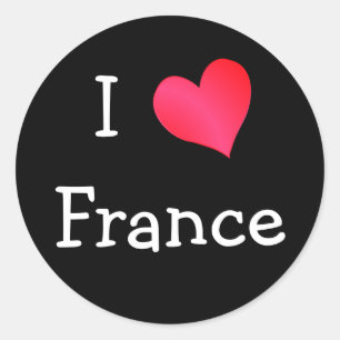 Ik hou van Frankrijk Ronde Sticker