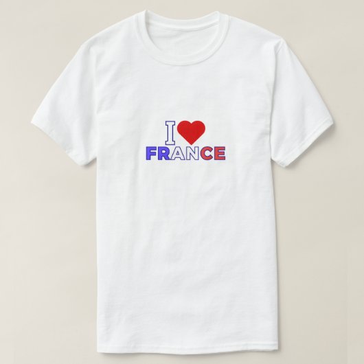 Ik hou van Frankrijk T-shirt (Design voorkant)