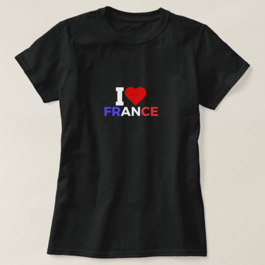Ik hou van Frankrijk T-shirt (Design voorkant)