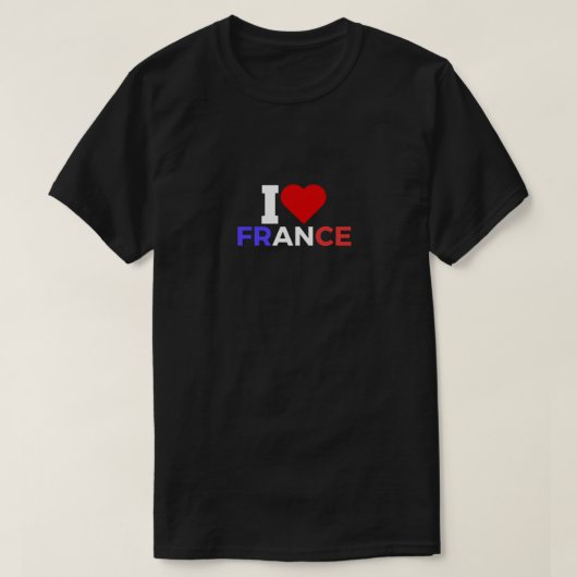 Ik hou van Frankrijk T-shirt (Design voorkant)