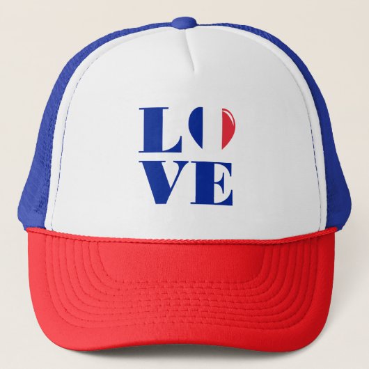Ik hou van Frankrijk Trucker Pet (Voorkant)