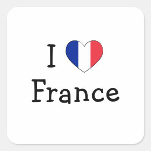 Ik hou van Frankrijk Vierkante Sticker