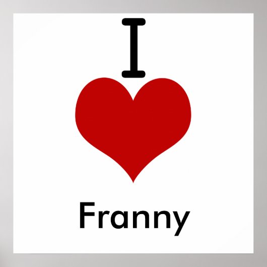 Ik hou van Franny Poster (Voorkant)
