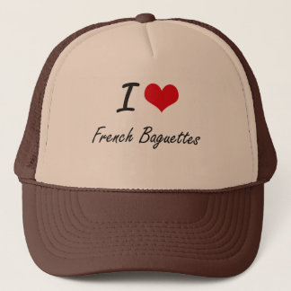 Ik hou van Frans Baguettes artistiek design Trucker Pet