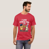 Ik hou van Frans eten cadeau T-shirt (Voorkant volledig)