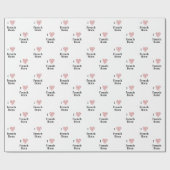 Ik hou van Frans Hoorn Rood Hart van Muzieknoten Cadeaupapier (Vlak)