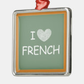 Ik hou van Frans Metalen Ornament (Links)
