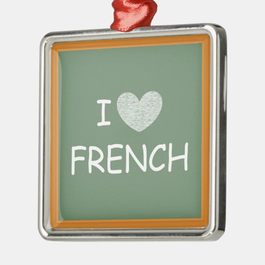 Ik hou van Frans Metalen Ornament (Links)