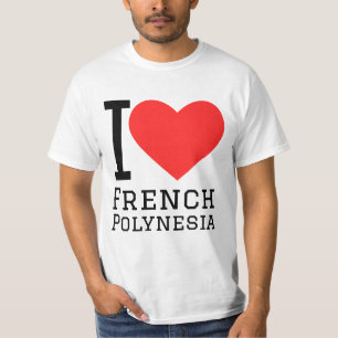 Ik hou van Frans-Polynesië T-shirt