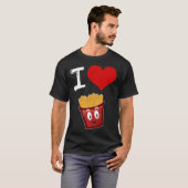 Ik hou van Franse aardappel hart T-shirt (Voorkant volledig)