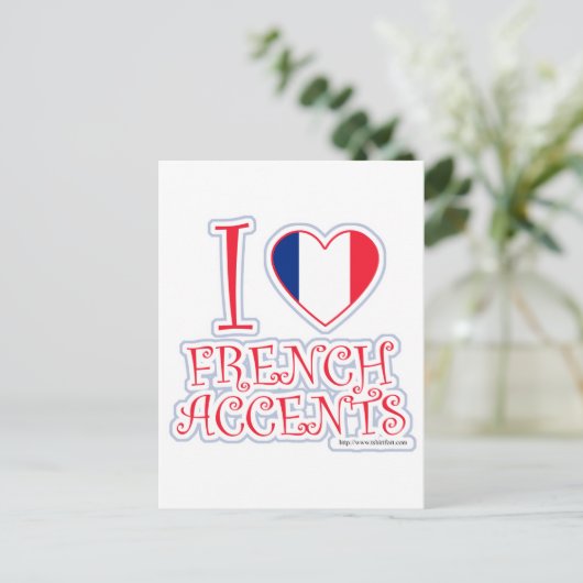 Ik hou van Franse accessoires Briefkaart (Staand voorkant)