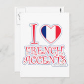 Ik hou van Franse accessoires Briefkaart (Voorkant / Achterkant)