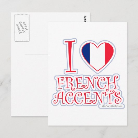 Ik hou van Franse accessoires Briefkaart (Voorkant / Achterkant)