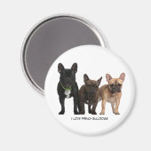 Ik hou van Franse Bulldogs Magneet (Voorkant / Achterkant)
