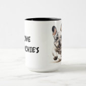Ik hou van Franse Bulldogs Mok (Midden)