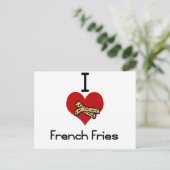 Ik hou van franse frietjes briefkaart (Staand voorkant)