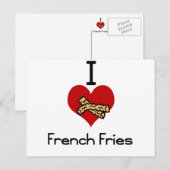 Ik hou van franse frietjes briefkaart (Voorkant / Achterkant)