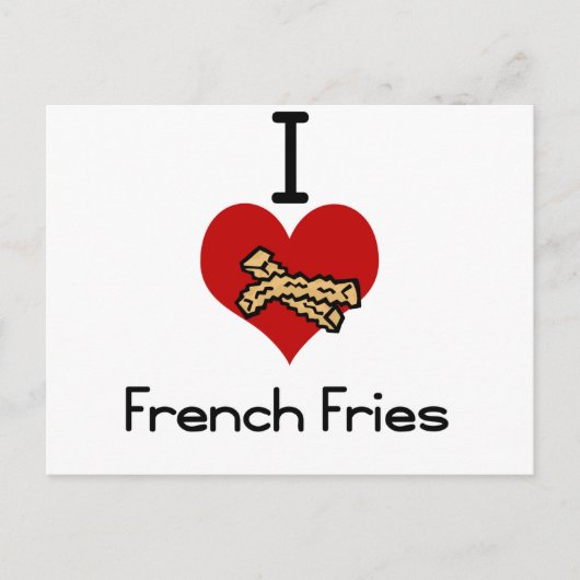 Ik hou van franse frietjes briefkaart (Voorkant)