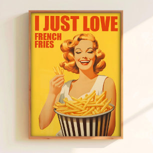 Ik Hou Van Franse Frietjes Print Grappige Keuken M