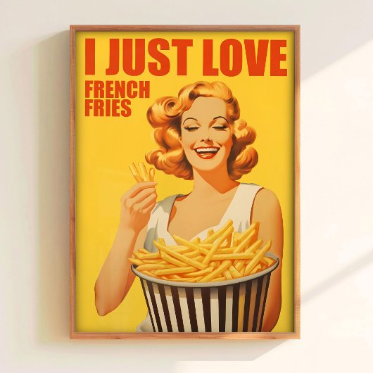 Ik Hou Van Franse Frietjes Print Grappige Keuken M