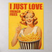 Ik Hou Van Franse Frietjes Print Grappige Keuken M (Voorkant)
