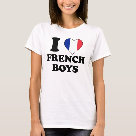 Ik hou van Franse jongens T-shirt (Voorkant)