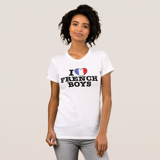 Ik hou van Franse jongens T-shirt (Voorkant volledig)