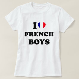 Ik hou van Franse jongens T-shirt