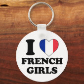 Ik hou van Franse meisjes Sleutelhanger (Voorkant)