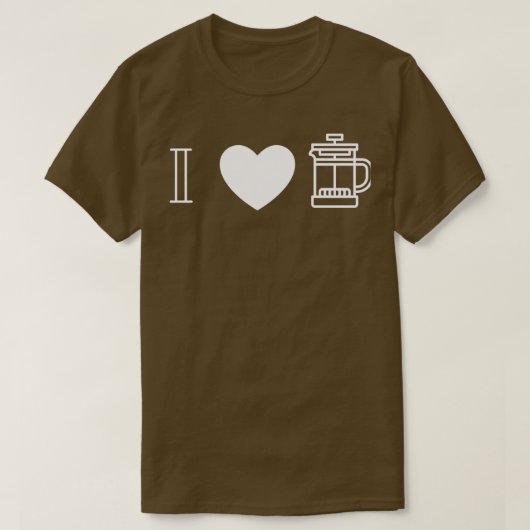 Ik hou van Franse pers 2 T-shirt (Design voorkant)