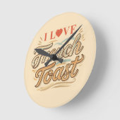 Ik hou van Franse Toast Ronde Klok (Hoek)