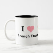 Ik hou van Franse Toast Tweekleurige Koffiemok (Links)