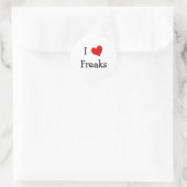 Ik hou van Freaks Ronde Sticker (Tas)