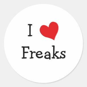 Ik hou van Freaks Ronde Sticker
