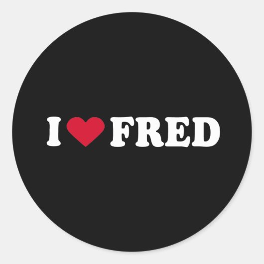 IK HOU VAN FRED RONDE STICKER (Voorkant)
