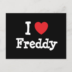 Ik hou van Freddy hart, aangepast op maat Briefkaart
