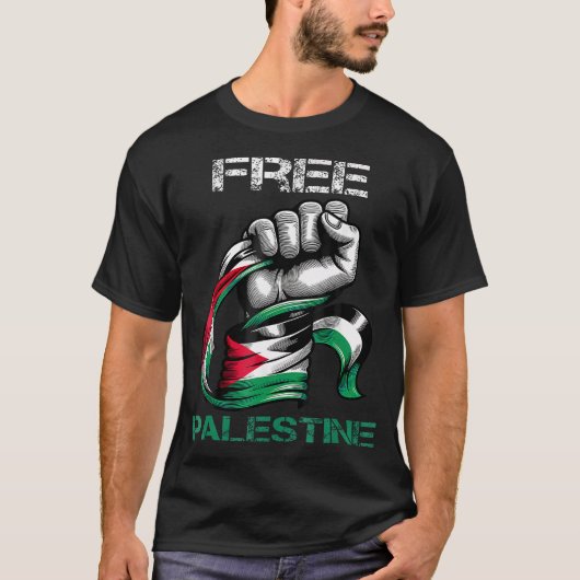 Ik hou van Free Palestine Flag Save Gaza Strip Pal T-shirt (Voorkant)