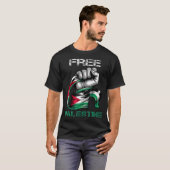 Ik hou van Free Palestine Flag Save Gaza Strip Pal T-shirt (Voorkant volledig)