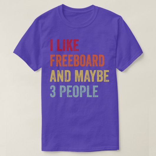 Ik hou van Freeboard, misschien 3 mensen T-shirt (Design voorkant)