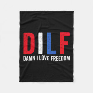 Ik hou van Freedom Dilf Grappige Patriottische Ona Fleece Deken