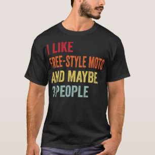 Ik hou van Freestyle moto Misschien 3 mensen T-shirt