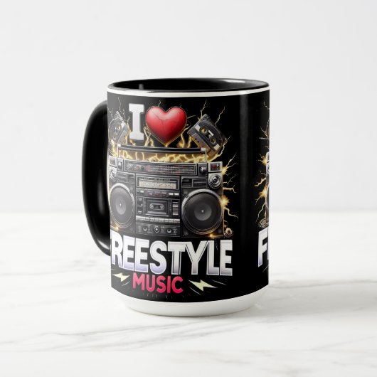 Ik hou van Freestyle Muziek Mok (Voorkant links)