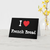 Ik hou van French Bread hart T-Shirt Kaart (Gele Bloem)