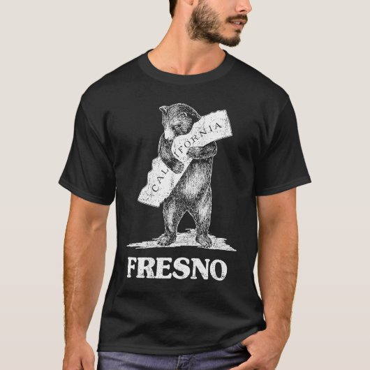 Ik hou van Fresno California Beer Hugging Californ T-shirt (Voorkant)