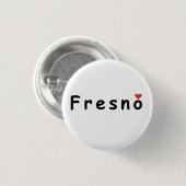 Ik hou van Fresno Ronde Button 3,2 Cm (Voorkant /achterkant)