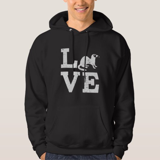 Ik hou van fretten hoodie (Voorkant)