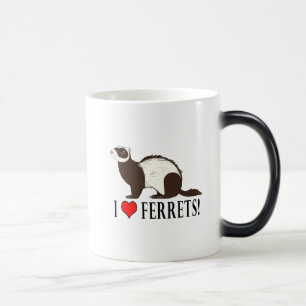 Ik hou van fretten! magische mok