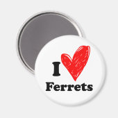 Ik hou van fretten magneet (Voorkant / Achterkant)