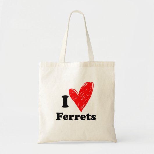Ik hou van fretten tote bag (Voorkant)